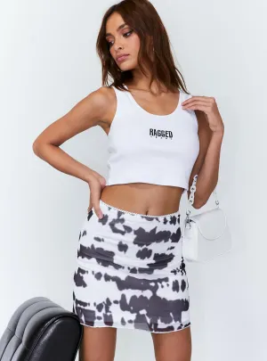 Zala Mini Skirt Black Stretch Waist Relaxed Style