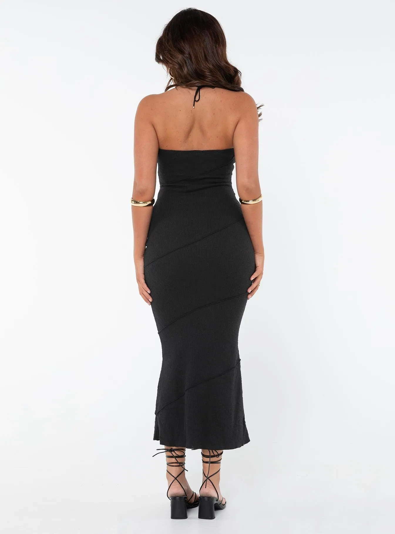 Oscar Midi Dress Black Petite Vibrant Colors AdjustableStraps