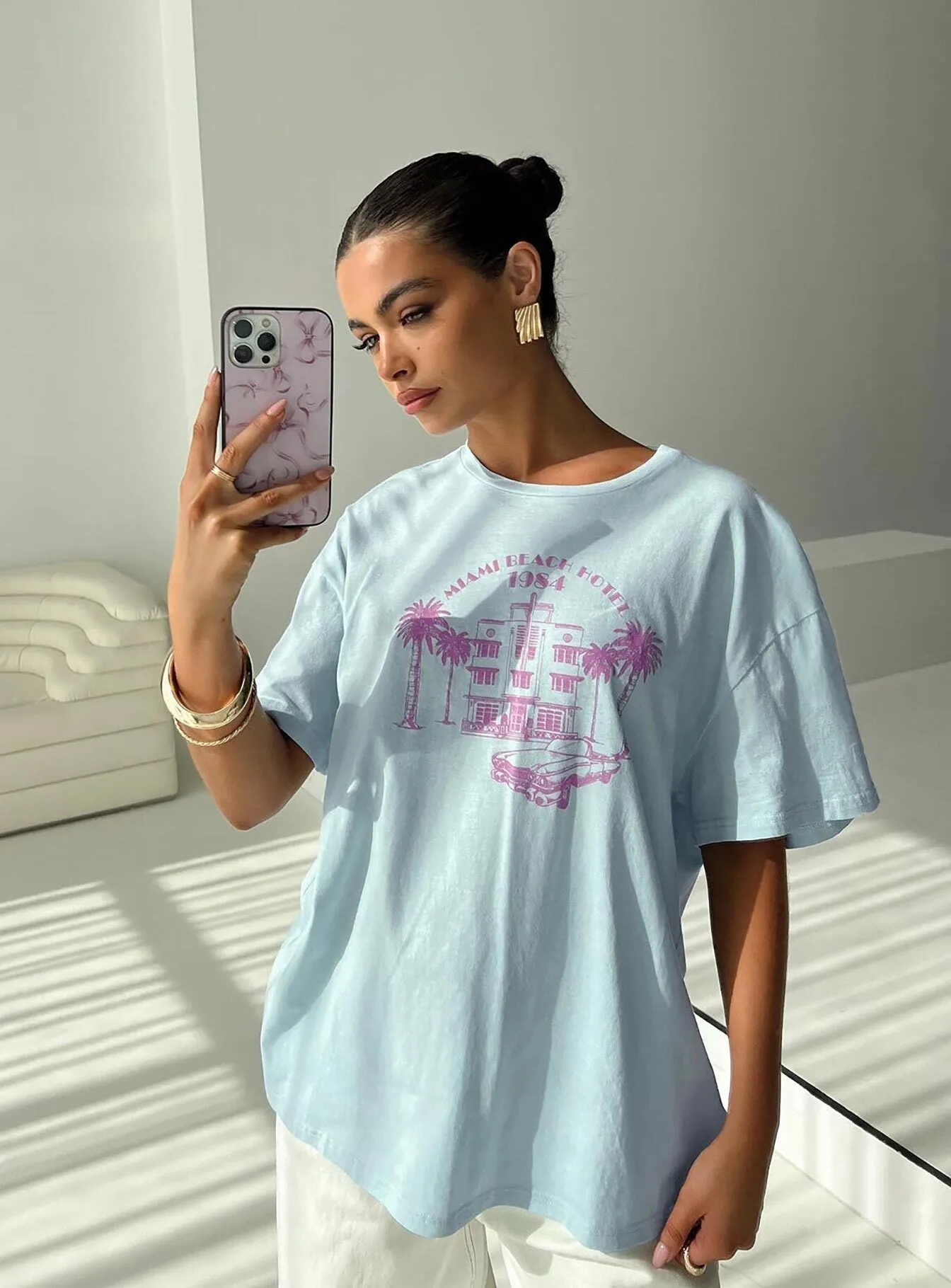 Customizable Weekend Fashion Beach Road Hotel Tee Blue