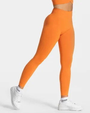 Yoga Class Active Lifestyle Focus Scrunch Leggings "Orange"