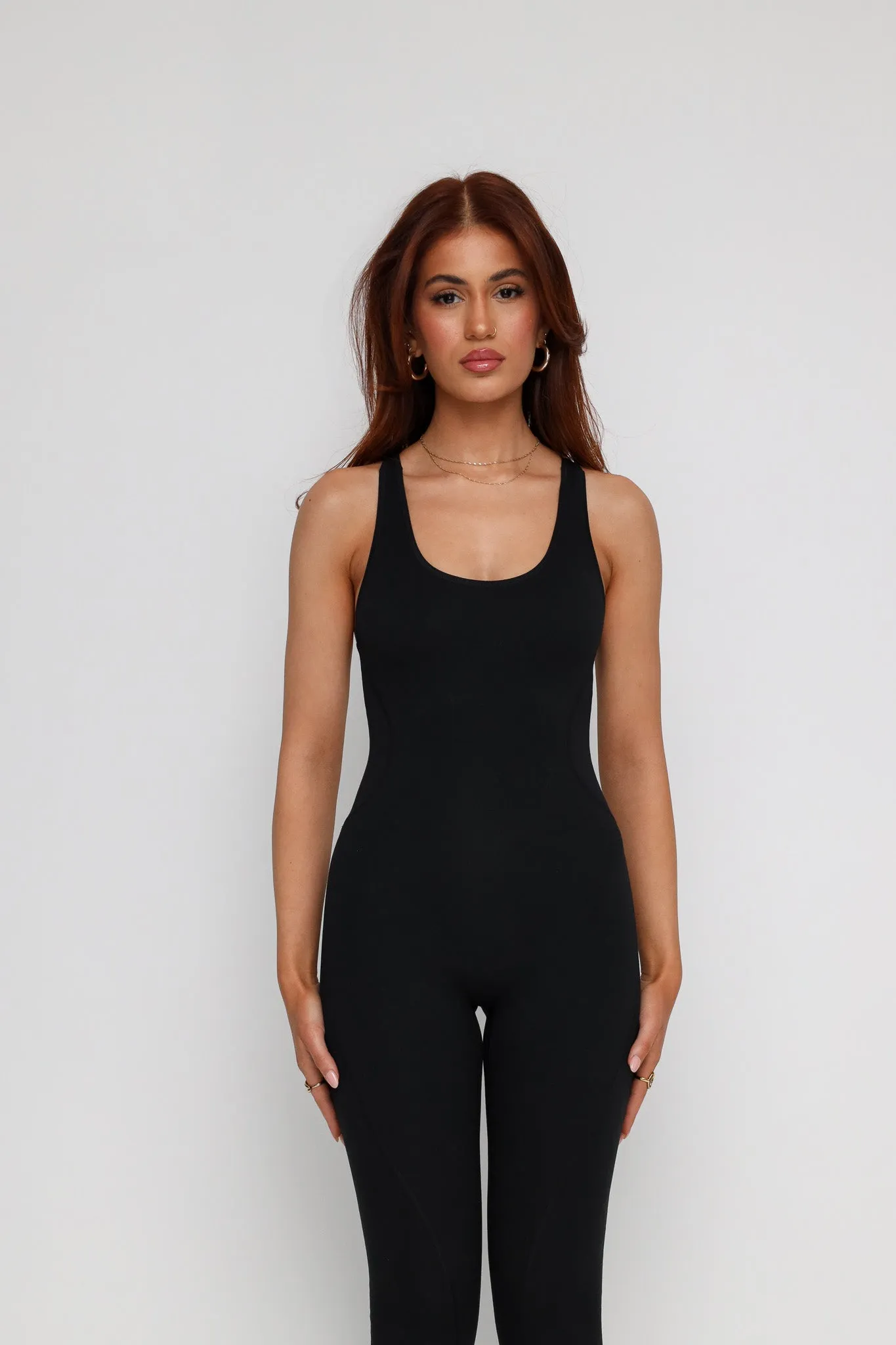 Cross-Back Bodysuit edgy bodysuit
