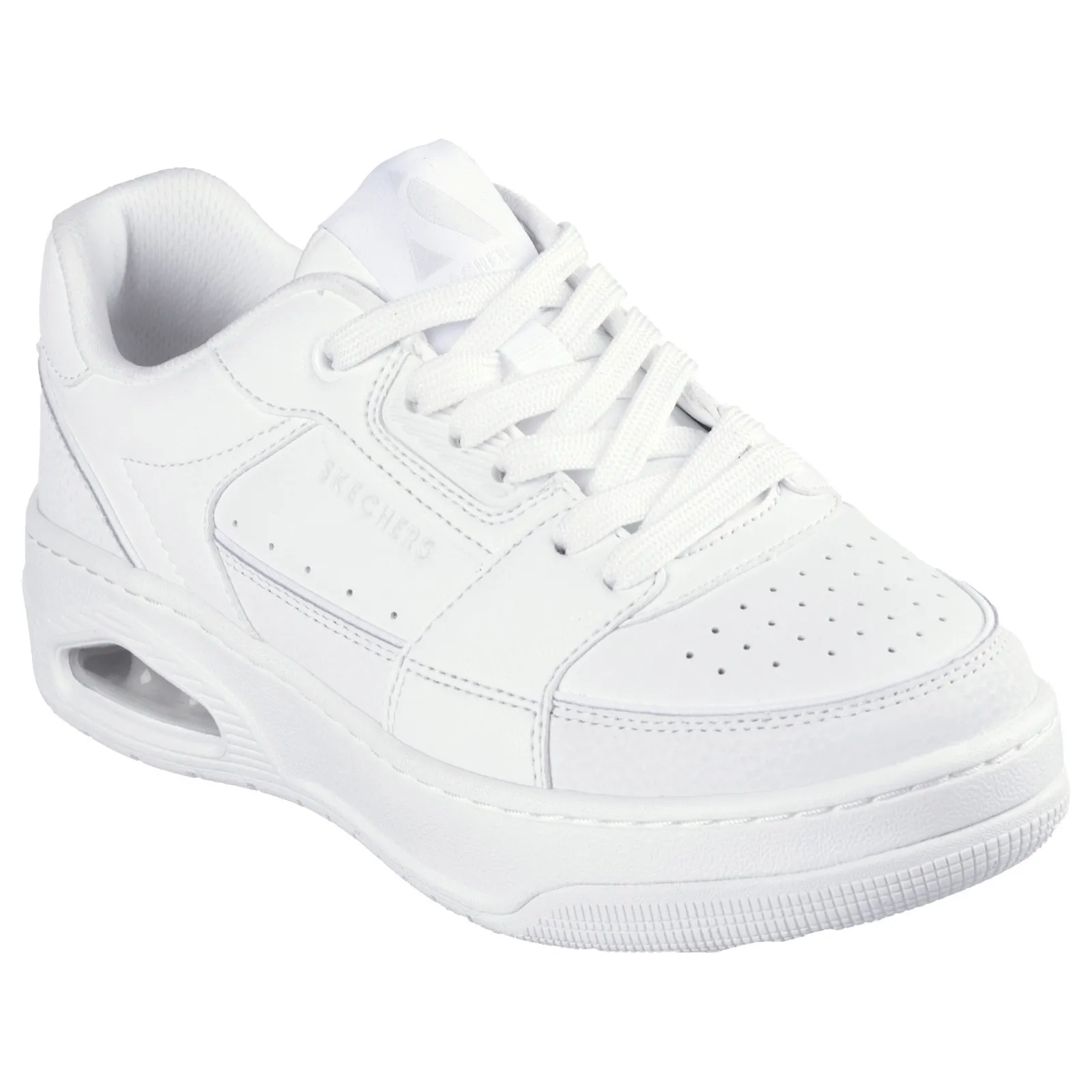 Skechers Womens Uno Court Courted Style Trainers Sail Vibe All Day Comfort Engineering