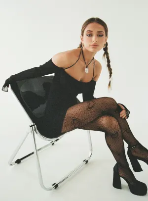 Fashion Mix Sophisticated Look Tisha Off The Shoulder Mini Dress Black