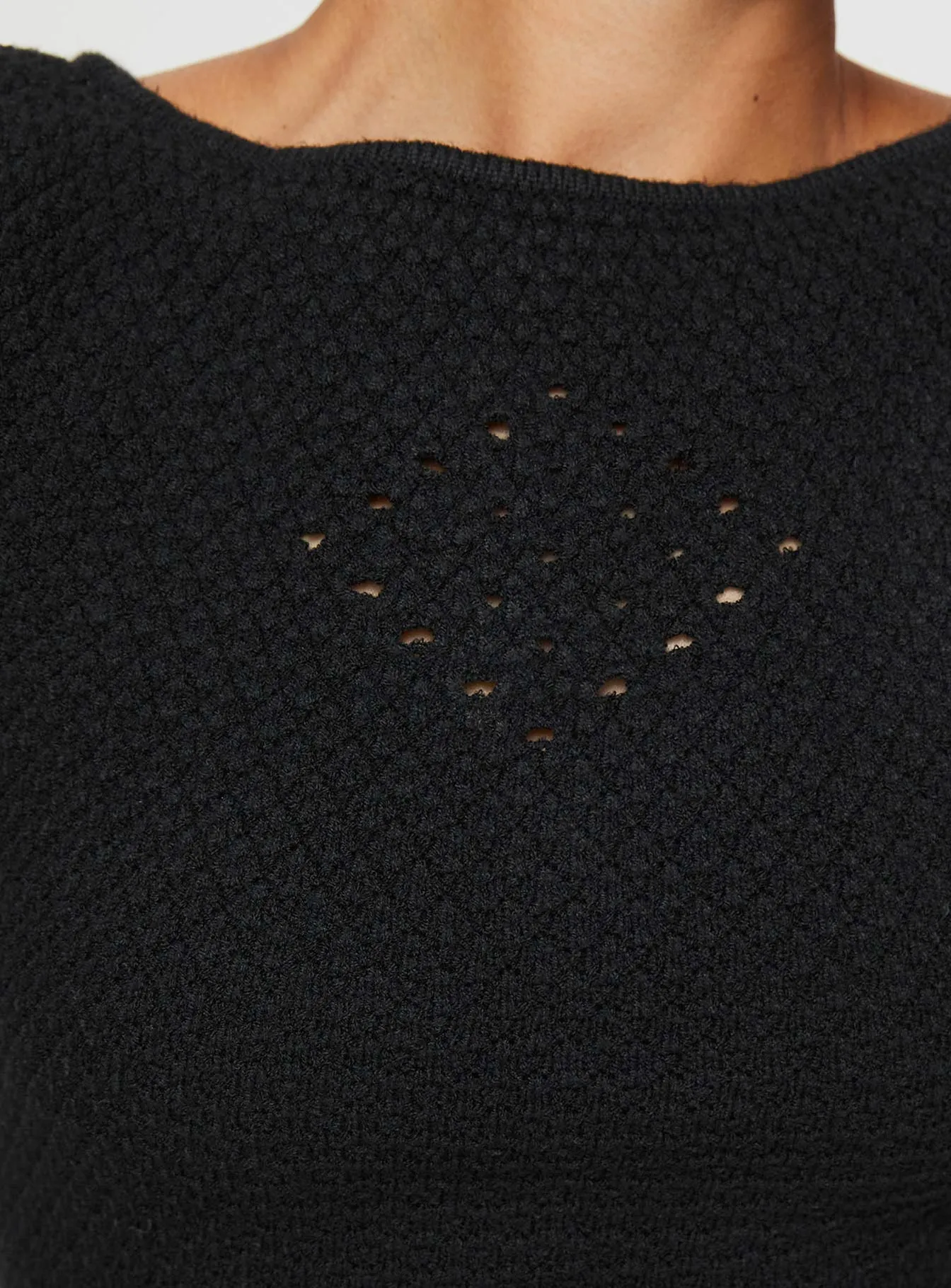 Malcalm Long Sleeve Mini Dress Black Subtle Touch