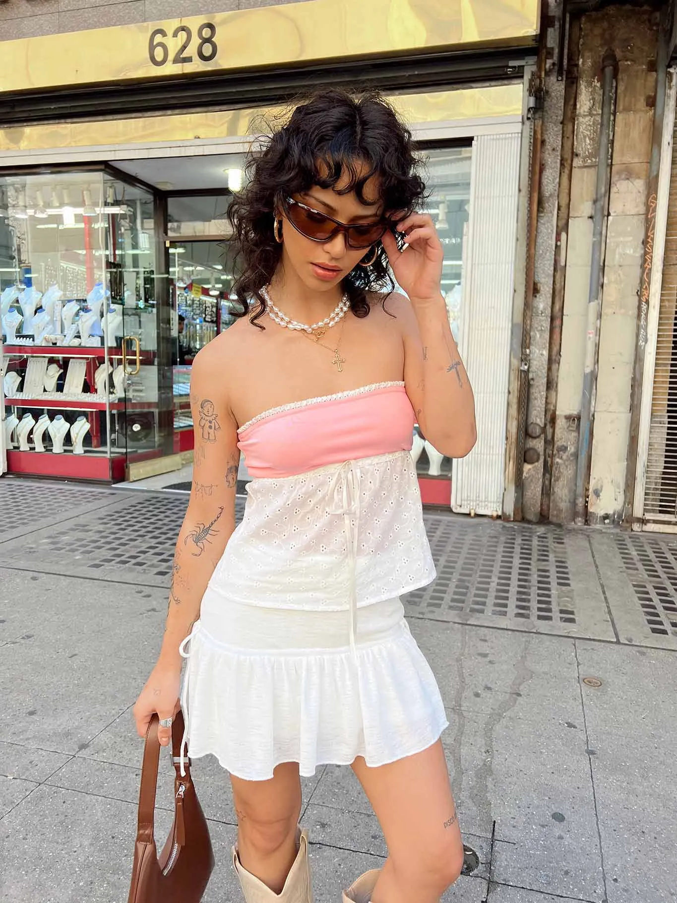 Mid Morning Mini Skirt Ivory Minimalist fashion Style Layering