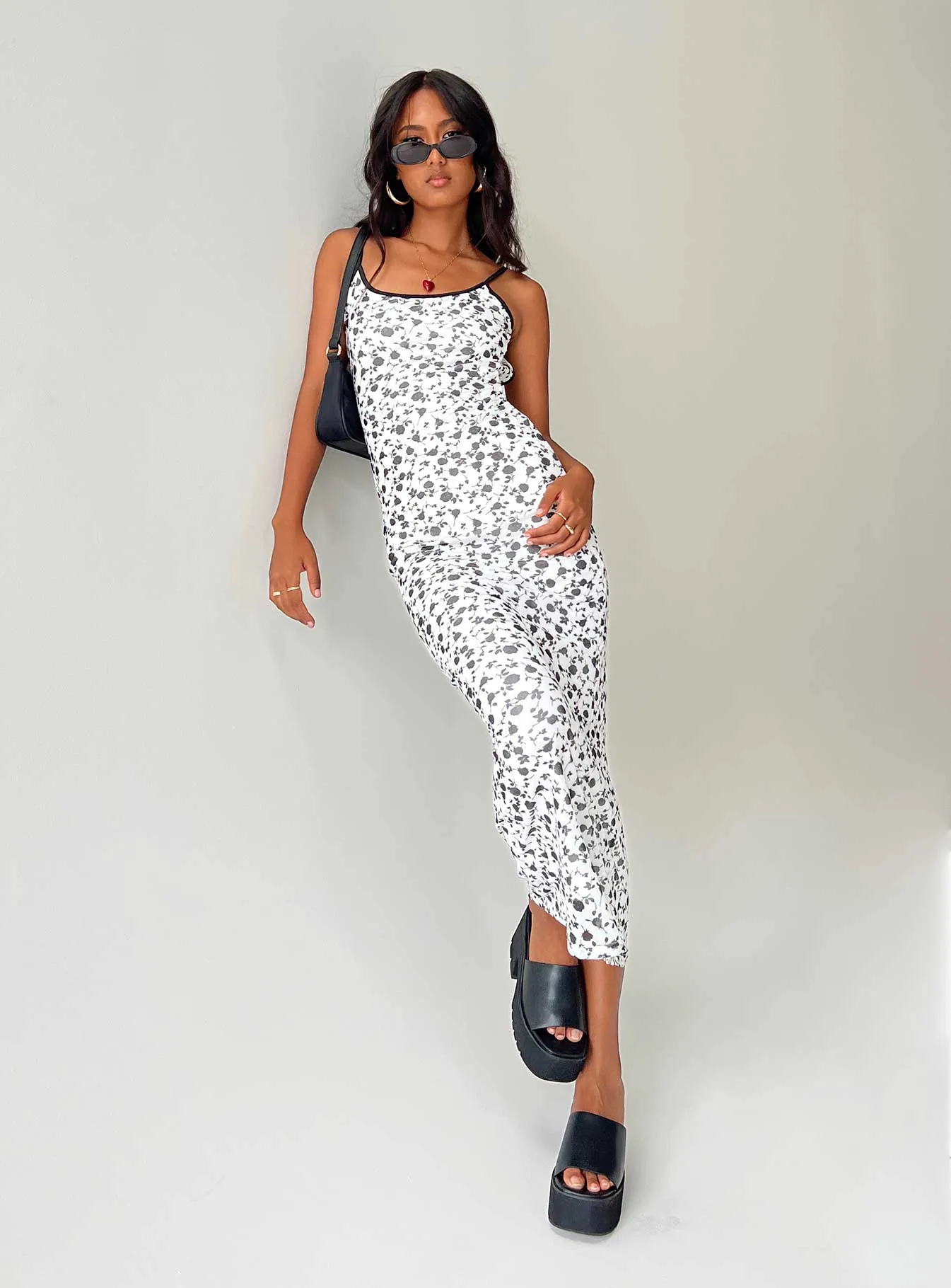 Knox Maxi Dress White / Black Floral Mood Casual