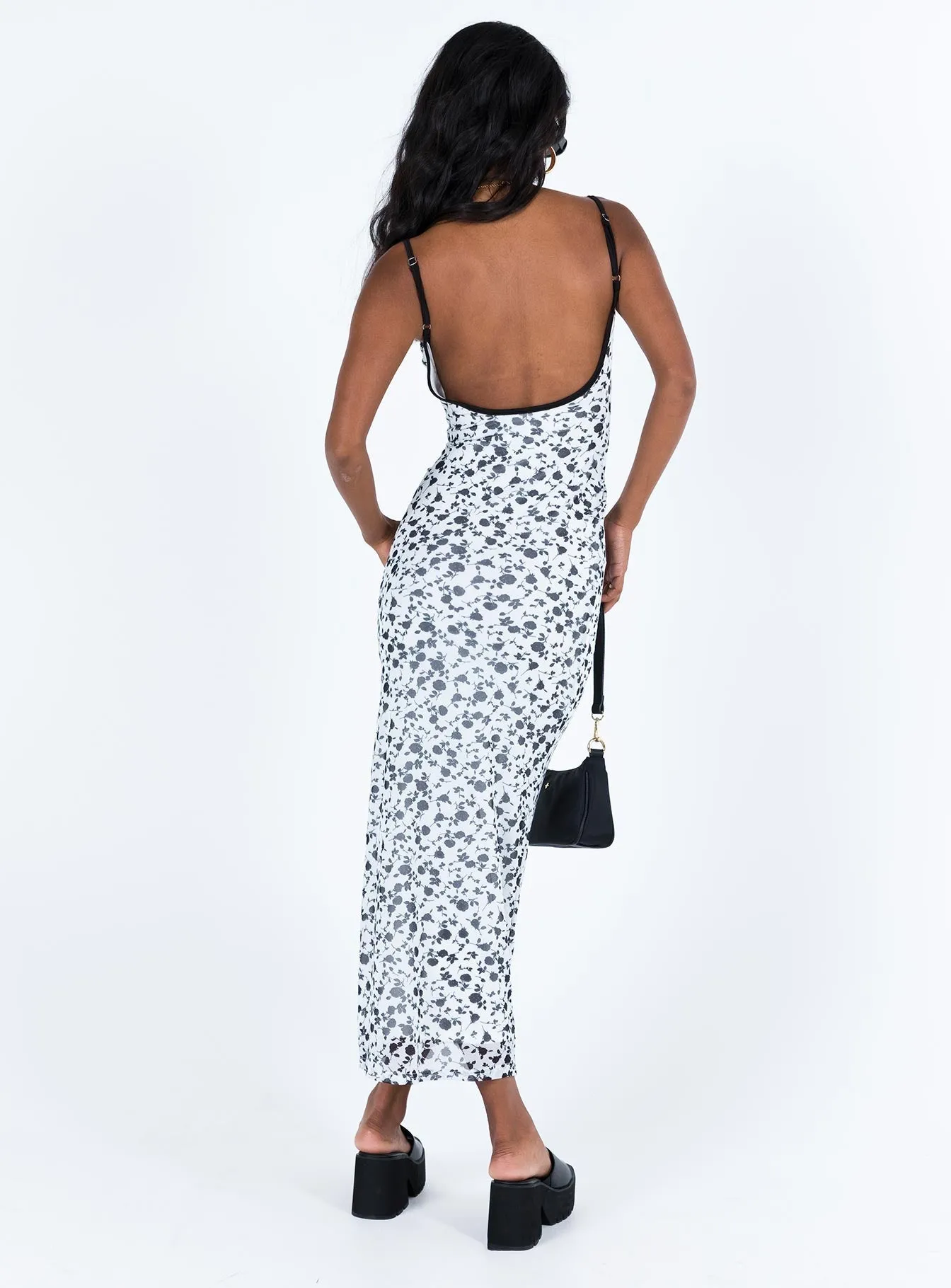 Lounge Fit Knox Maxi Dress White / Black Floral