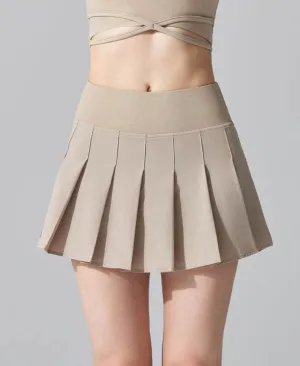 Pleated Tennis Mini Skirt with Shorts and Pockets Sharp Cut