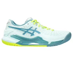 Asics Gel Resolution 9 Womens Tennis Shoes -Soothing Sea / Gris Blue Responsive foam Agility Drill