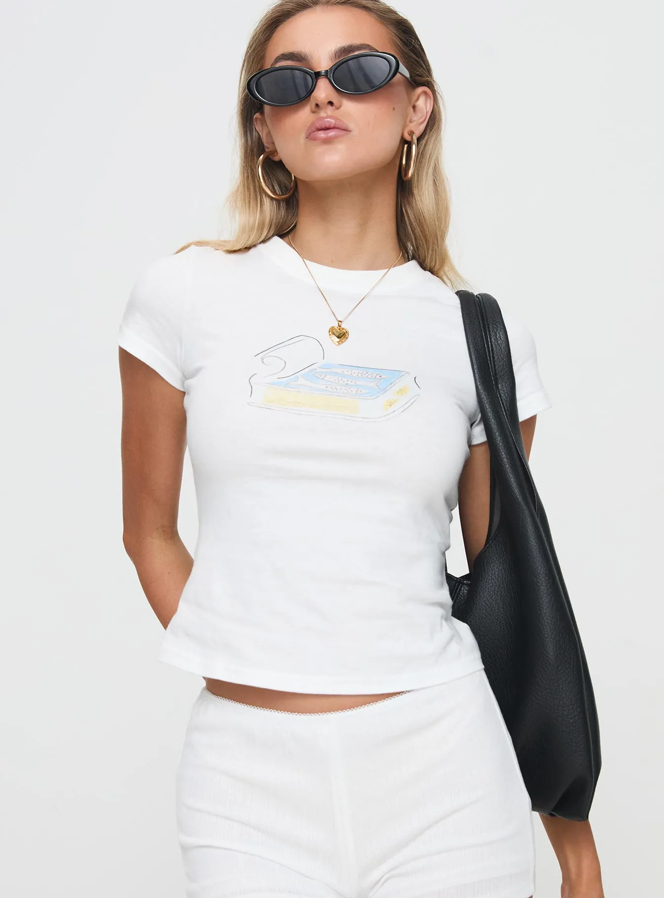 Sporty Style Wear Sardine Tee White