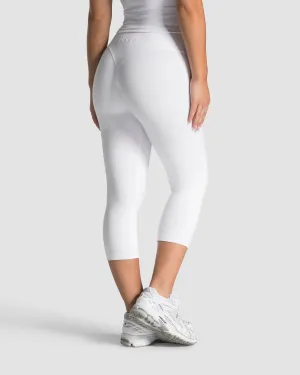 Allrounder Capri Leggings "Wei?" Smooth Waist Cozy Comfort