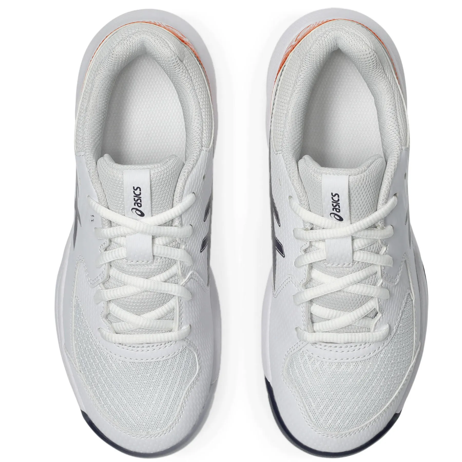 Impact Diffusion Layer lace up closure Asics Gel-Dedicate 8 GS Kids Tennis Shoes - White/Indigo Fog