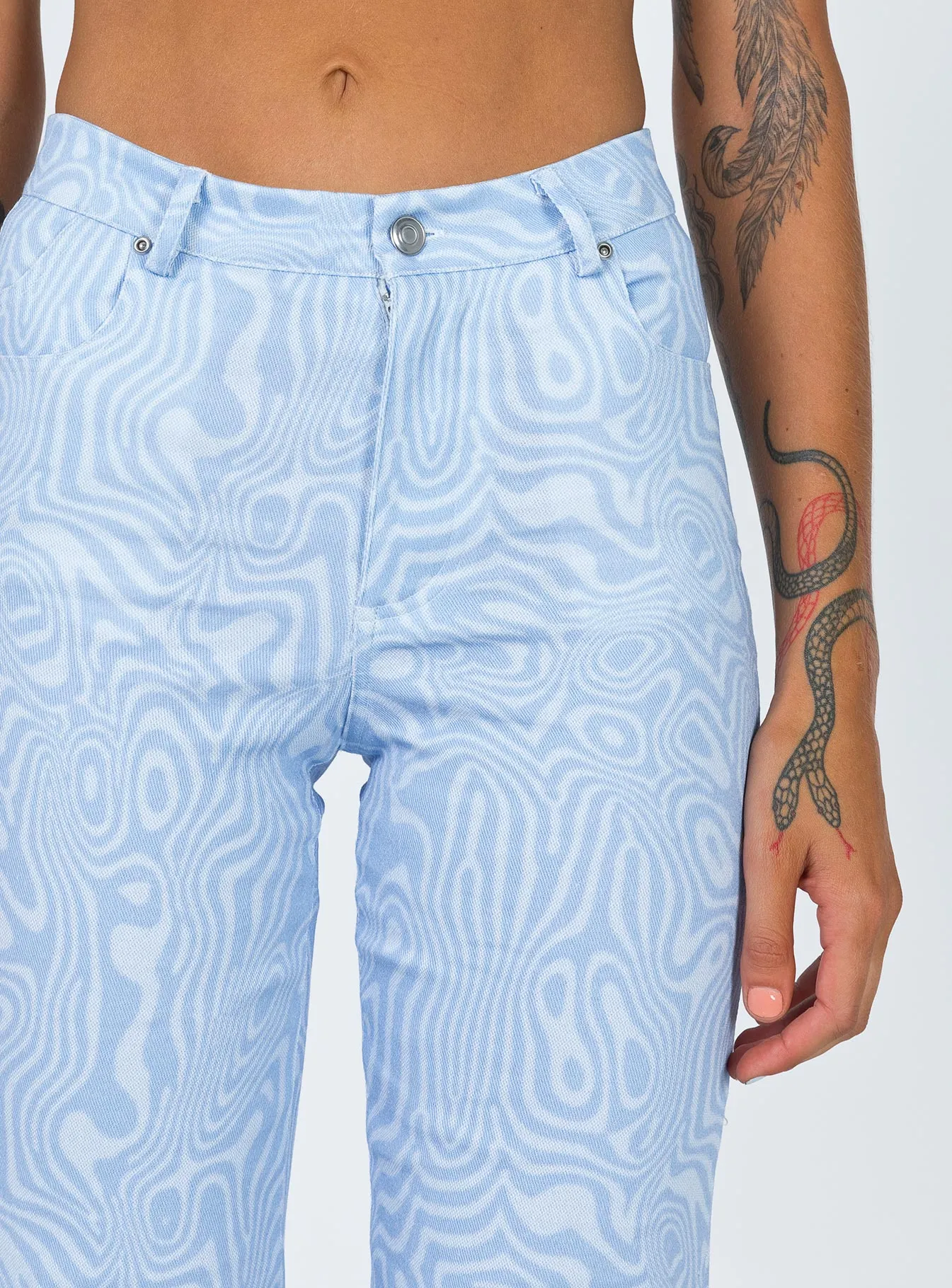 ReinforcedHems Addison Printed Jeans Blue