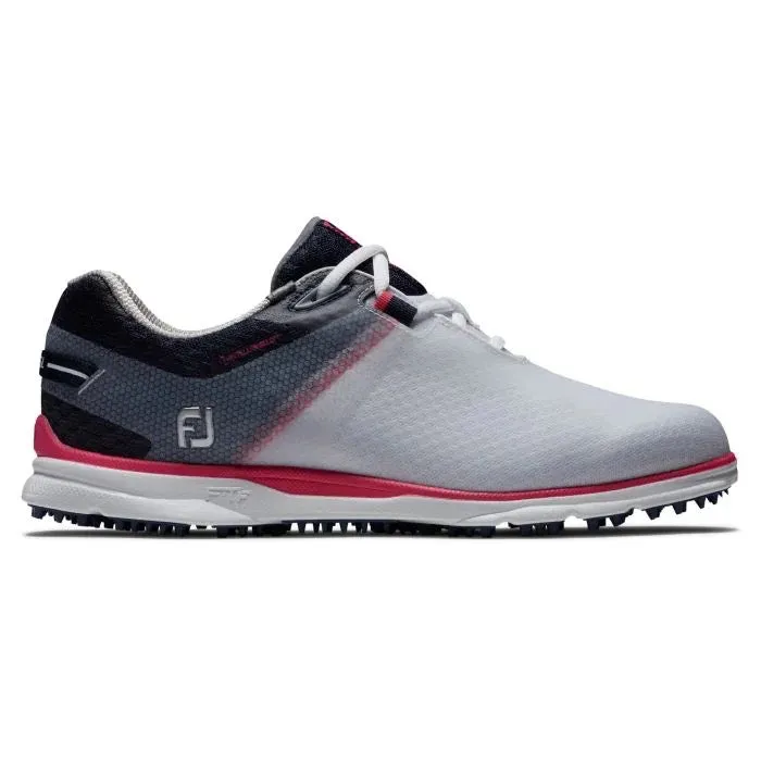 New Womens Footjoy Pro SL Sport Golf Shoes- White/Navy Pink  MSP$175 Impact protection Flex Ready