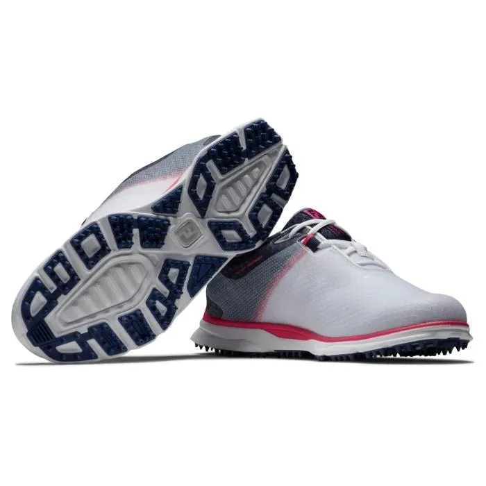 New Womens Footjoy Pro SL Sport Golf Shoes- White/Navy Pink  MSP$175 High power Comfort air