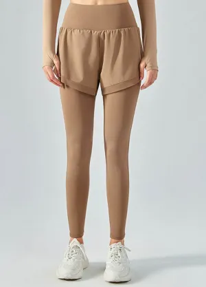 False Two Pieces Sports Leggings with Pockets Shorts Ethic Core