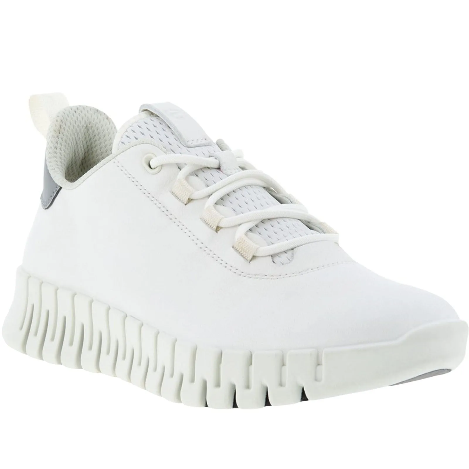 Supportive Core Weekend Warriors Game Fit ECCO Womens Gruuv Leather Elastic Laces Trainers