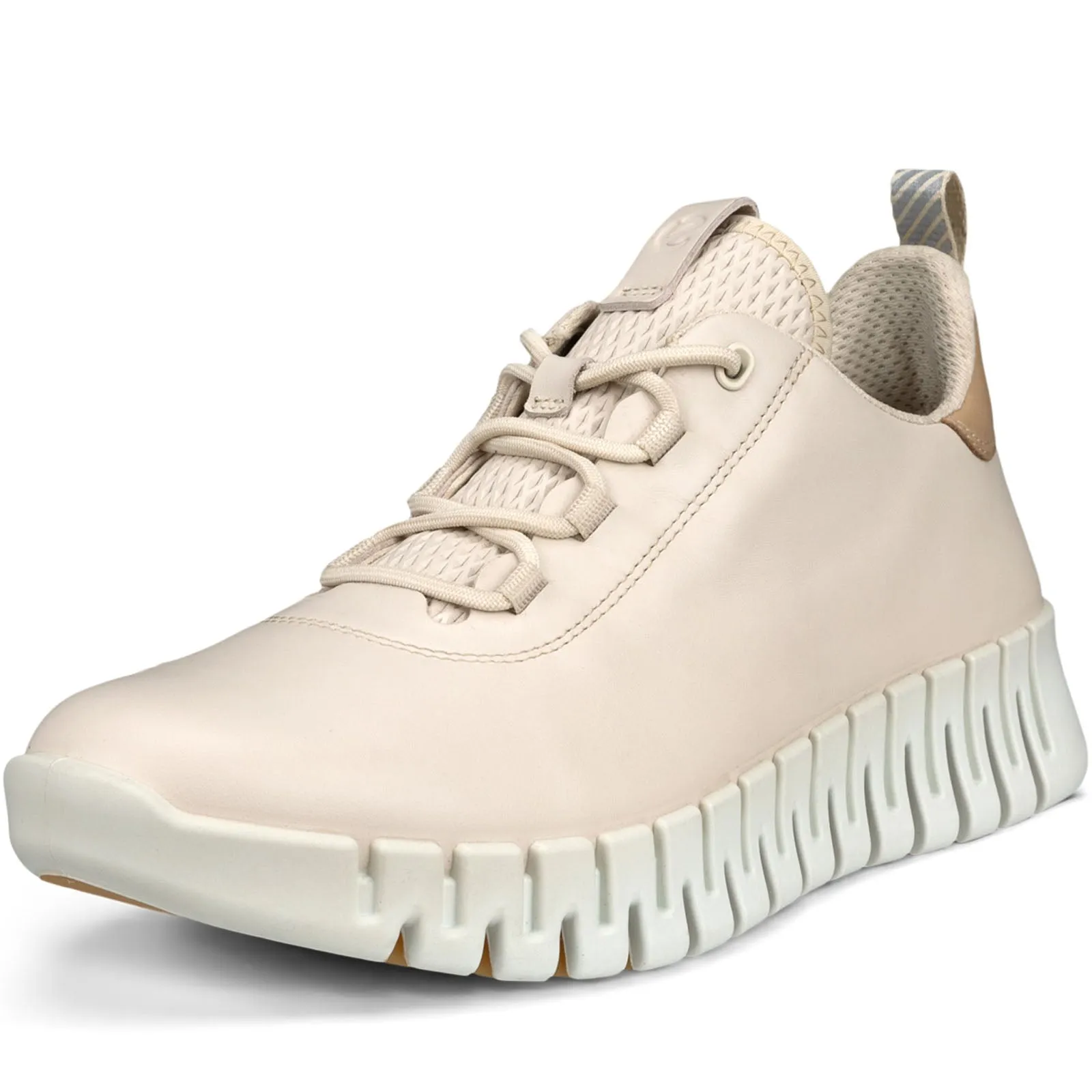 Leather Upper ECCO Womens Gruuv Leather Elastic Laces Trainers