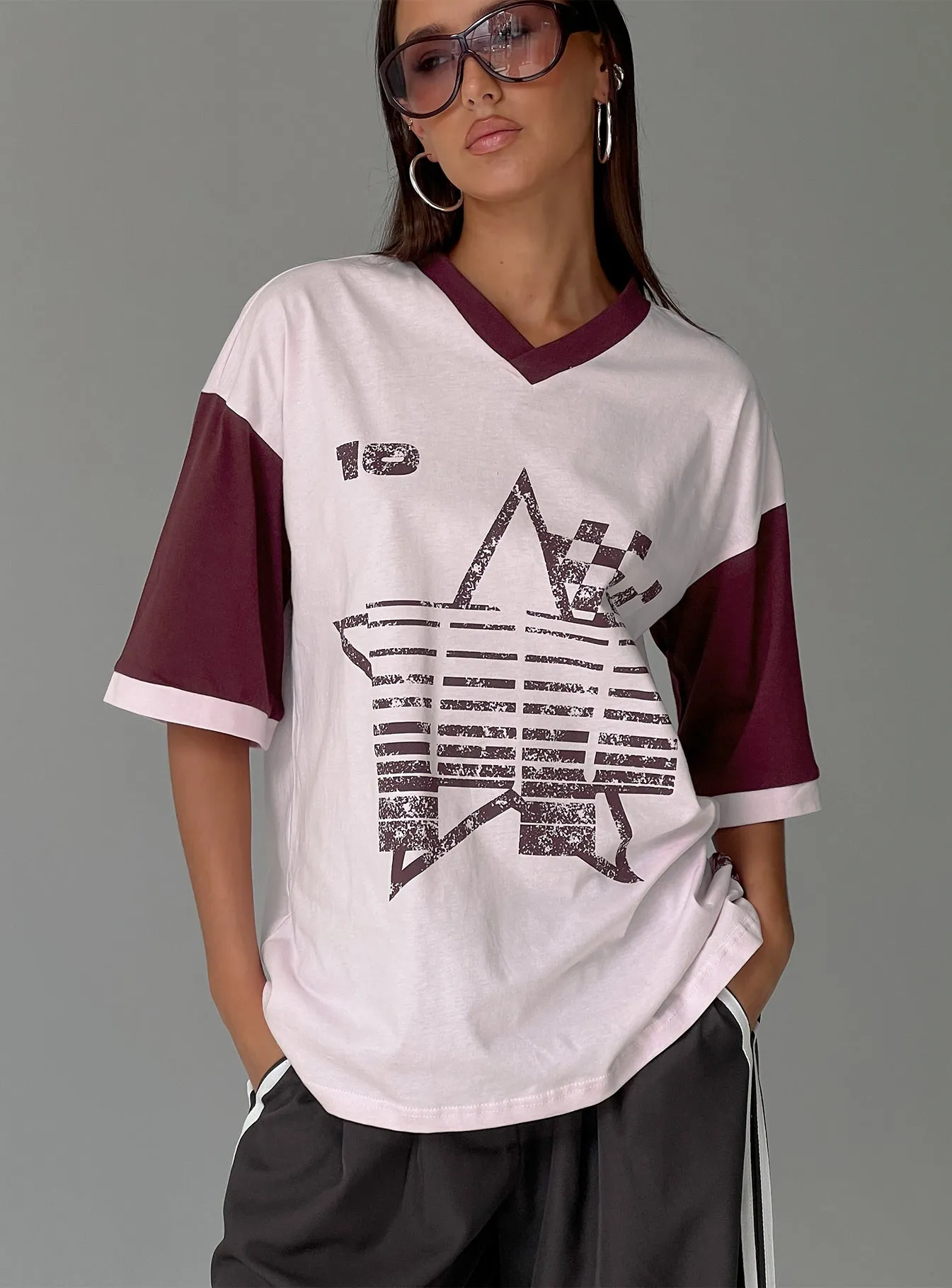 Nachell Short Sleeve Moto Top Pink Slim Fit Cut AllSeasonWear