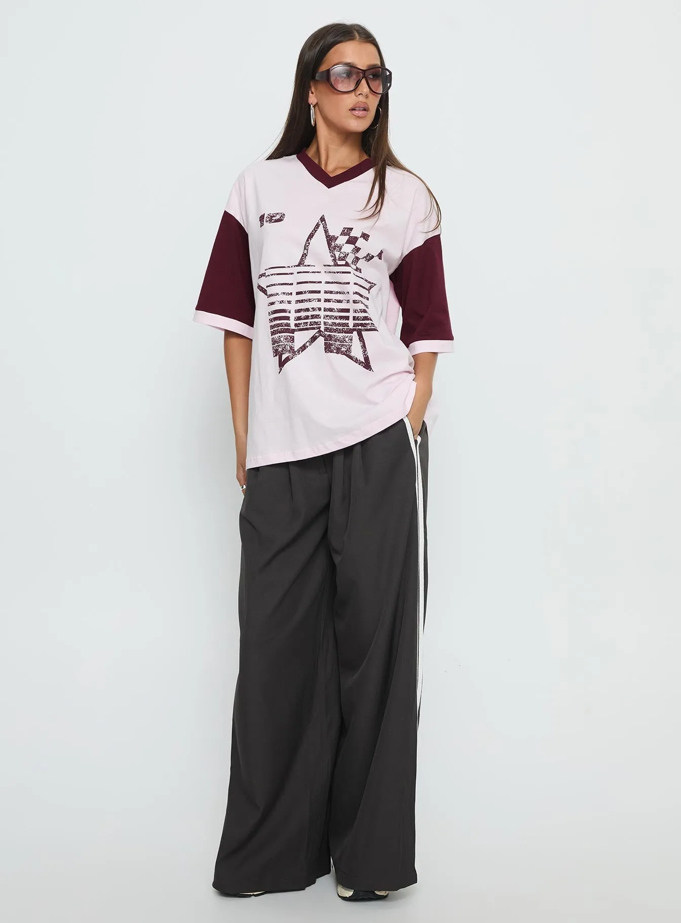 Nachell Short Sleeve Moto Top Pink Button Down