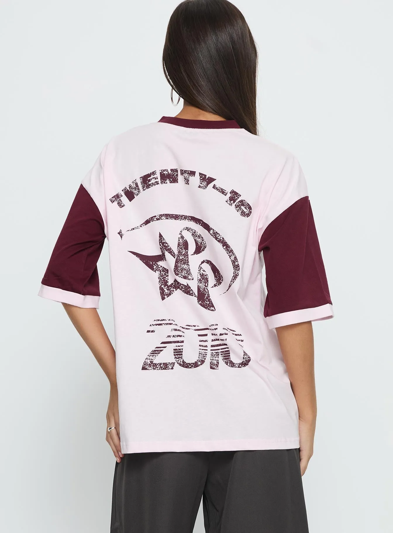 Nachell Short Sleeve Moto Top Pink Stylish Wear