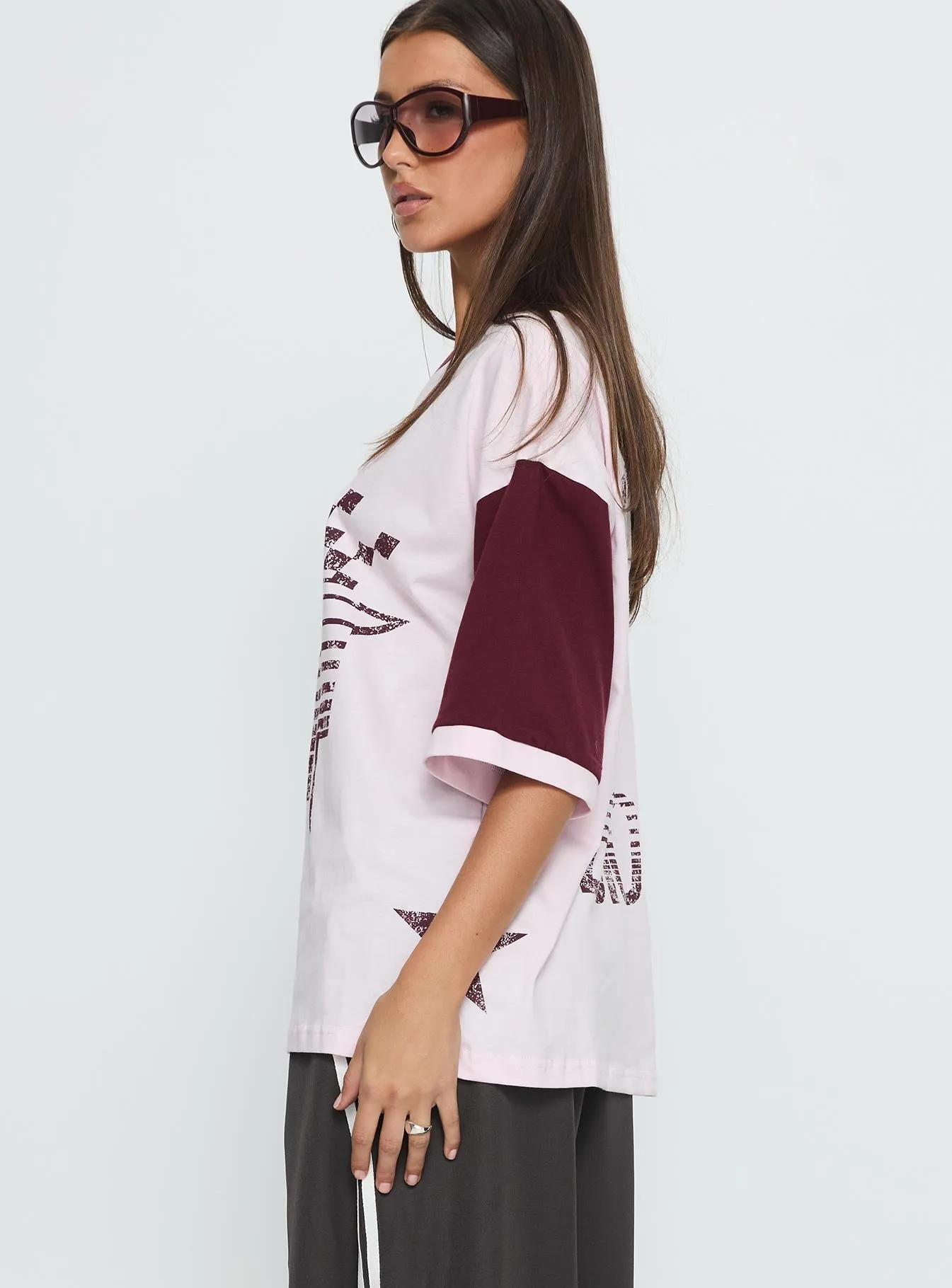 Chill Comfort Look Skin Friendly Blends Nachell Short Sleeve Moto Top Pink