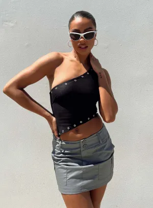 Jameson Mini Skirt Grey Fashion Details