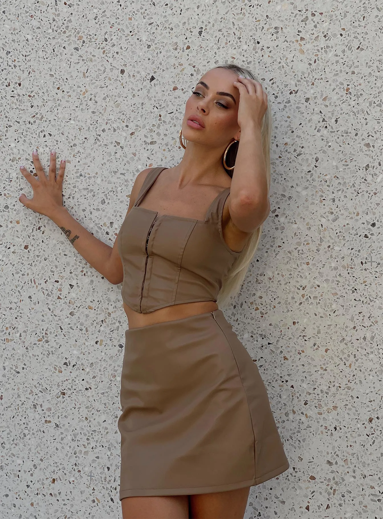 Outfit Lookbook Martha Mini Skirt Brown