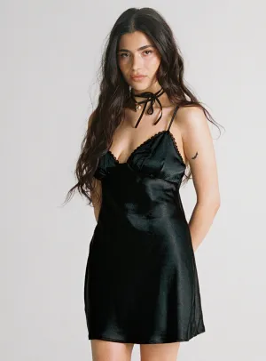 Fashionable Layers Air Comfort Roman Mini Dress Black Petite