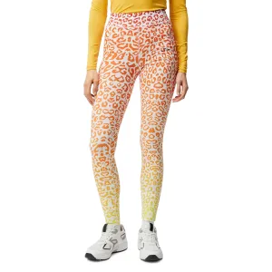 J.Lindeberg Women's Zena Print Tights - Leo Reflect Sunset Freedom Motion
