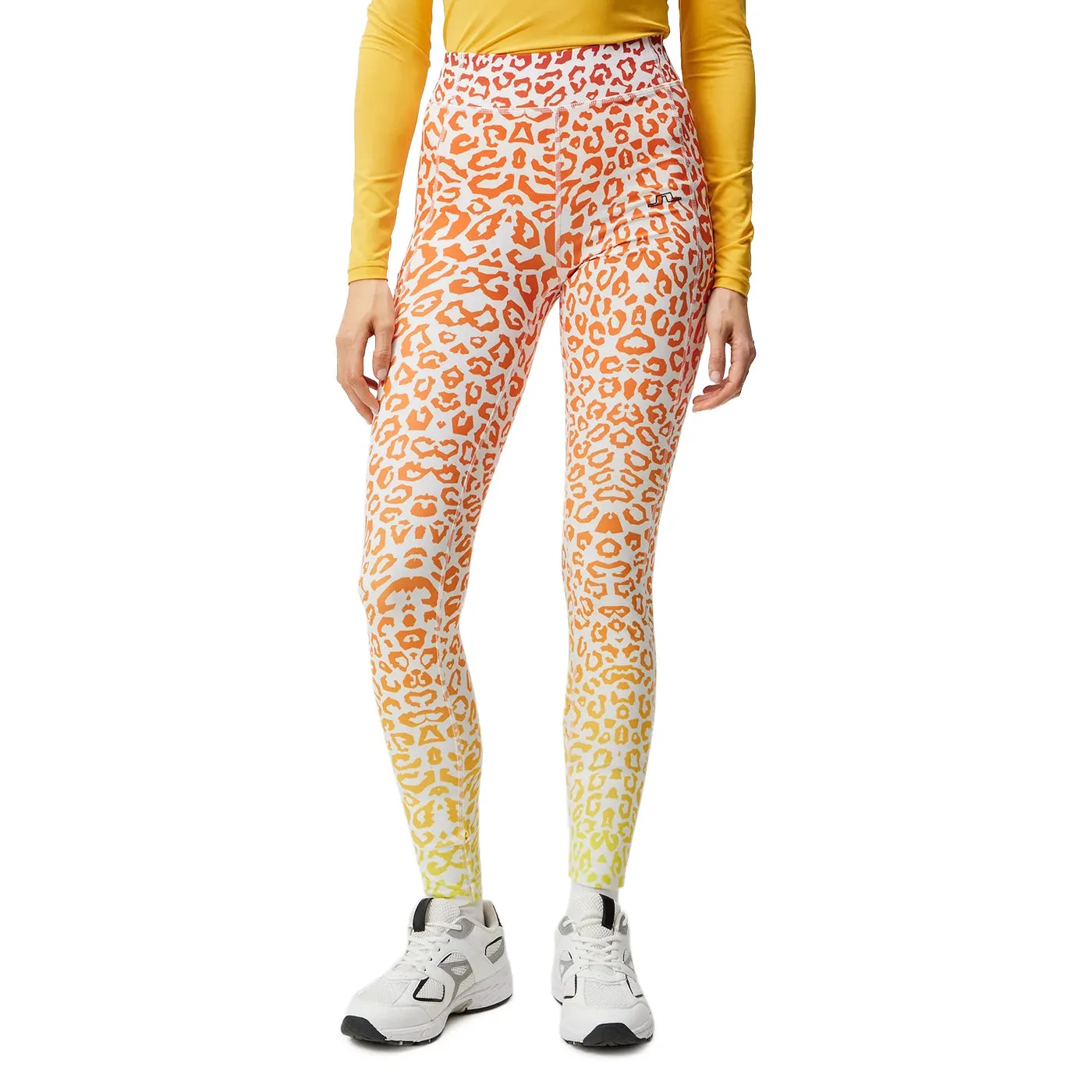 J.Lindeberg Women's Zena Print Tights - Leo Reflect Sunset Freedom Motion