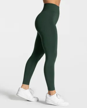 Support Fit Trendy Layer Focus Scrunch Leggings "Dunkelgr??n"