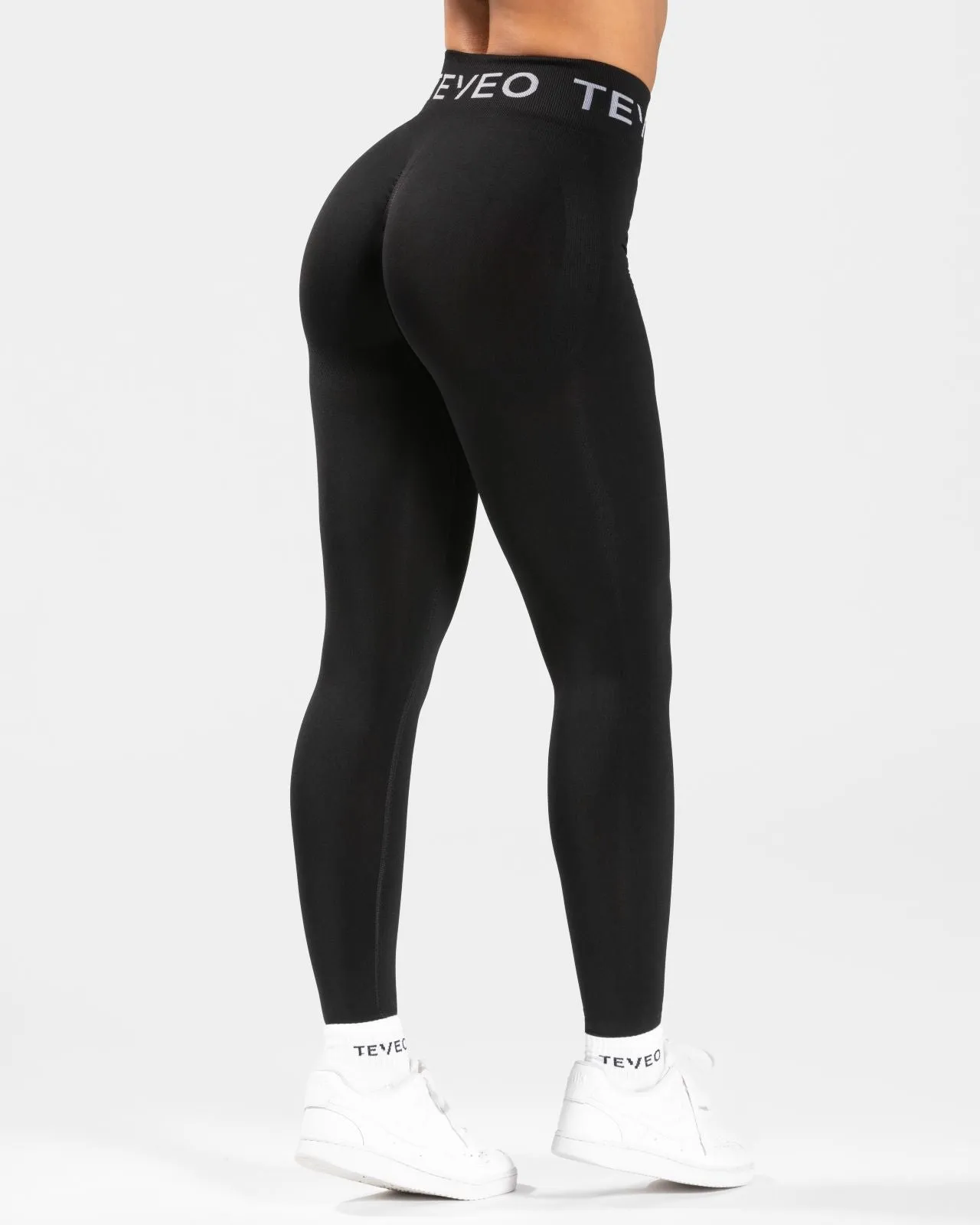 Sleek Stretch Signature Scrunch Leggings "Schwarz"