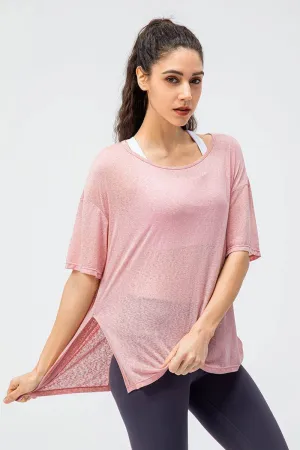 Short Sleeve Burnt-Out Shirts CoolingChannelFabric HiddenZipperClosure