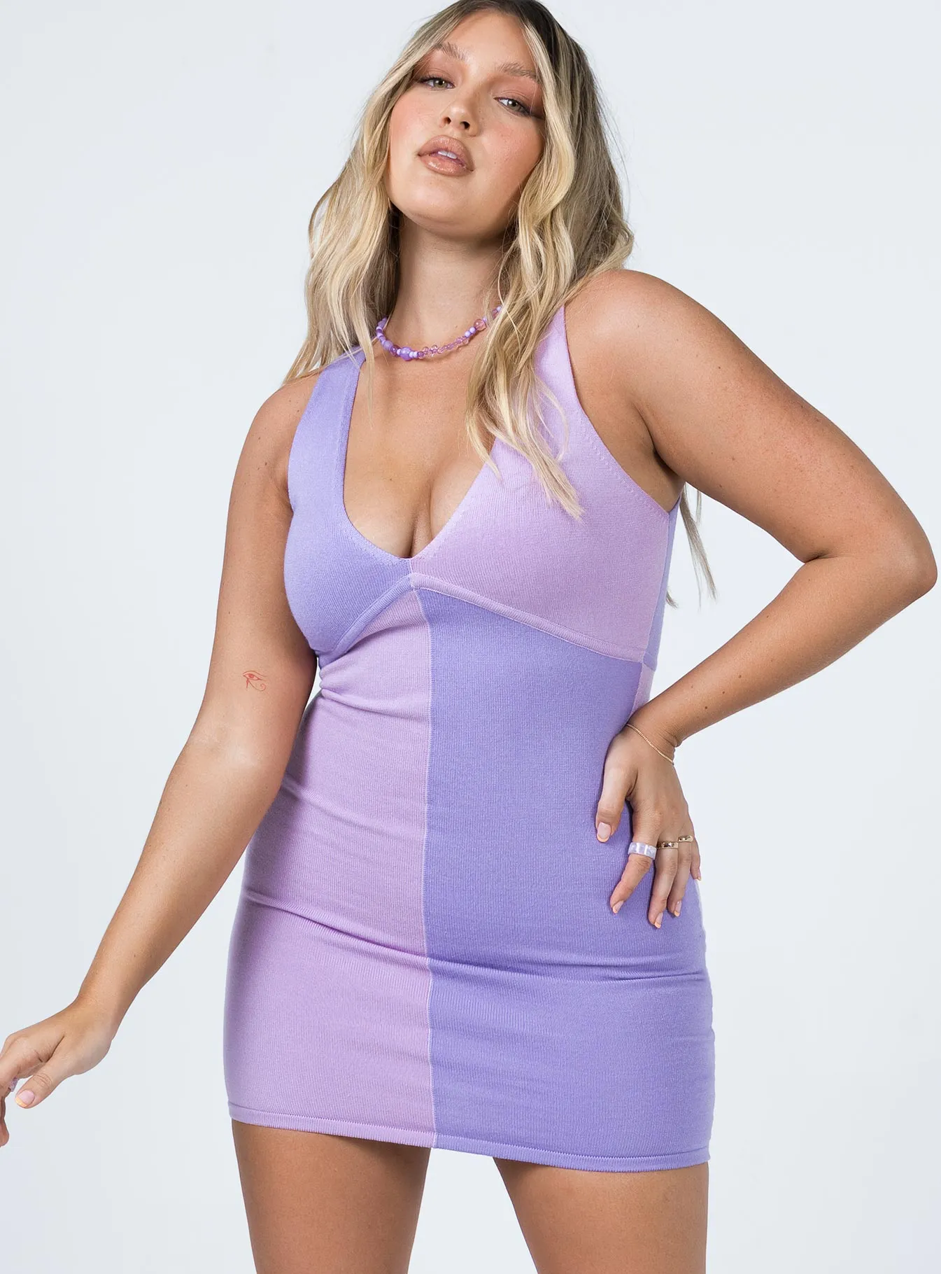 Sienna Mini Dress Purple Chill Piece