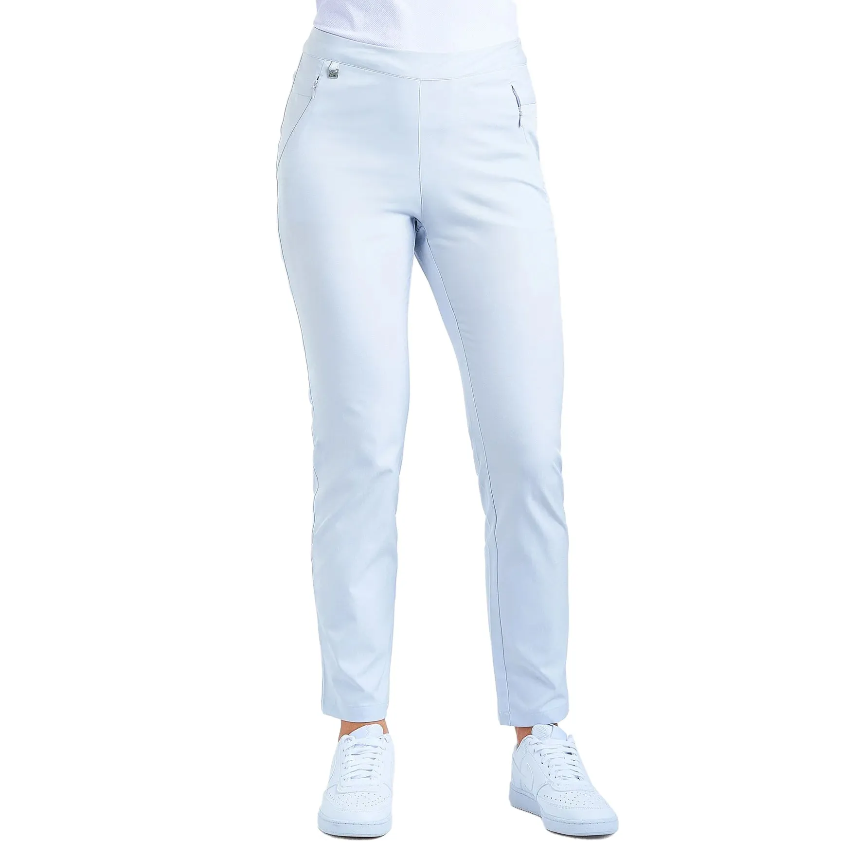 Nivo Women's Nyala Golf Pants - White Chic Appeal Breathable back panel