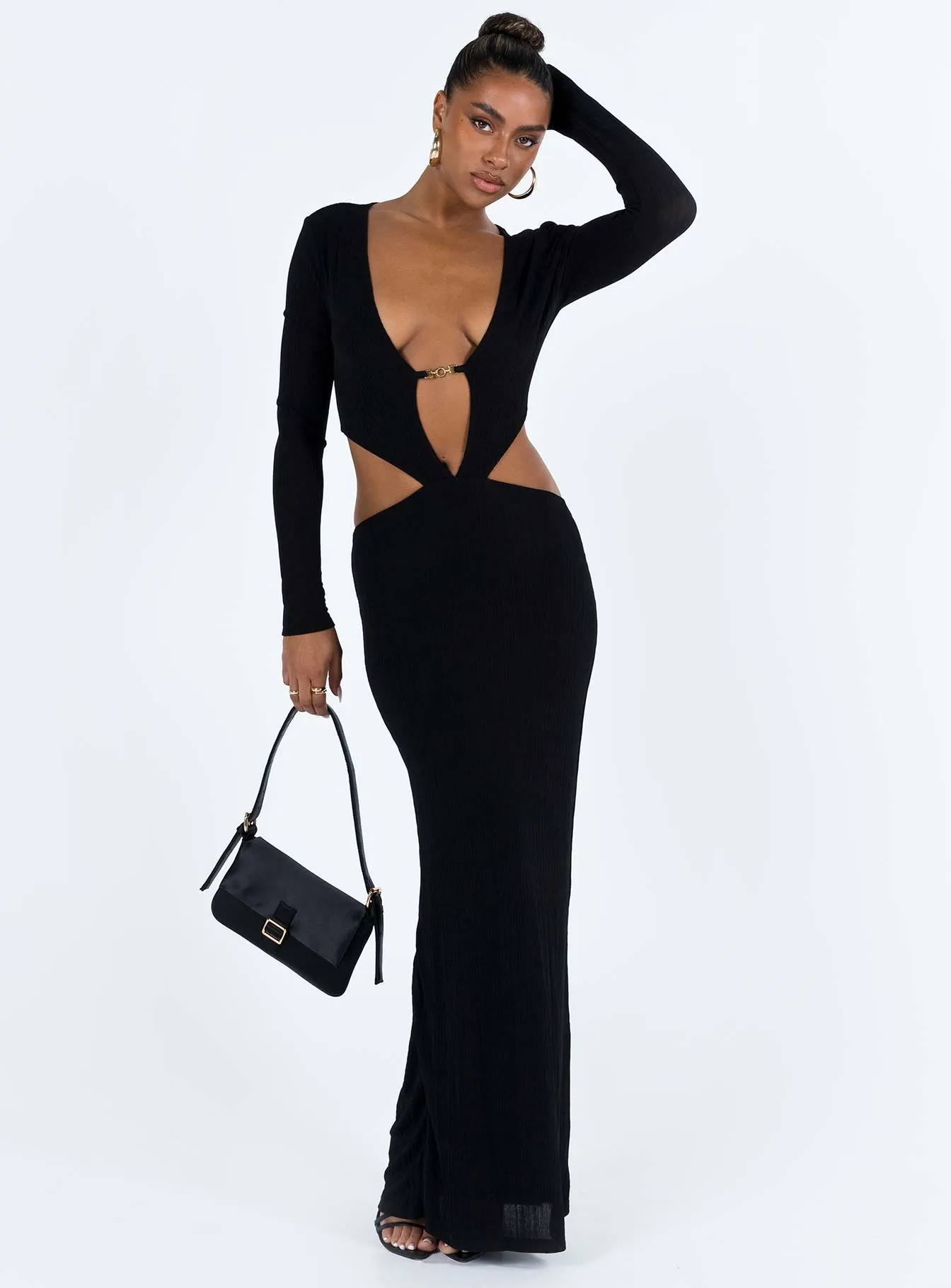 Everton Maxi Dress Black Perfect Length