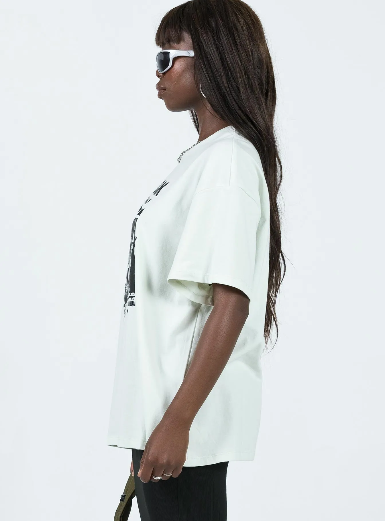 Punk Rock Show Oversized Tee Grey ReinforcedHems Beach relaxation