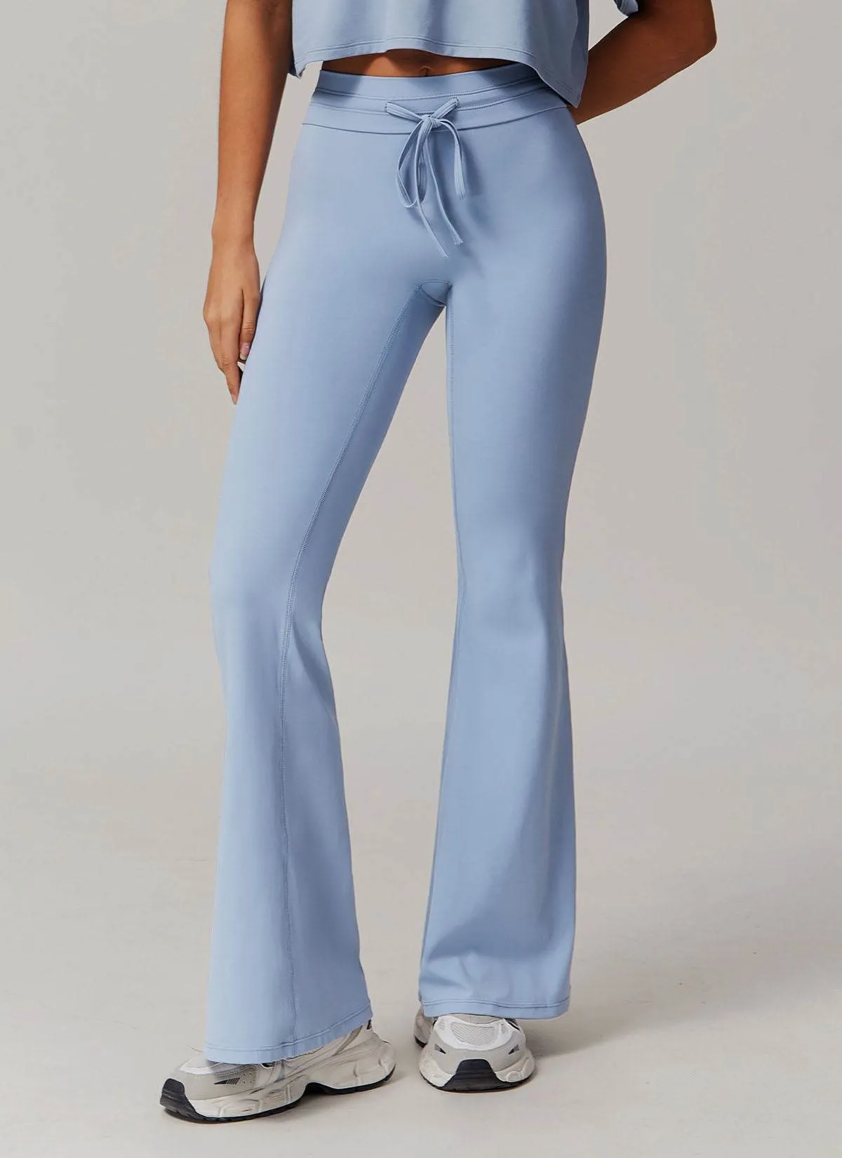 High Waist Wide Leg Yoga Flare Pants SlipResistantWaistband