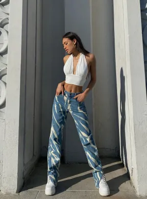 Alabama Jean Tie Dye Denim Halo Glow Winter Accessories