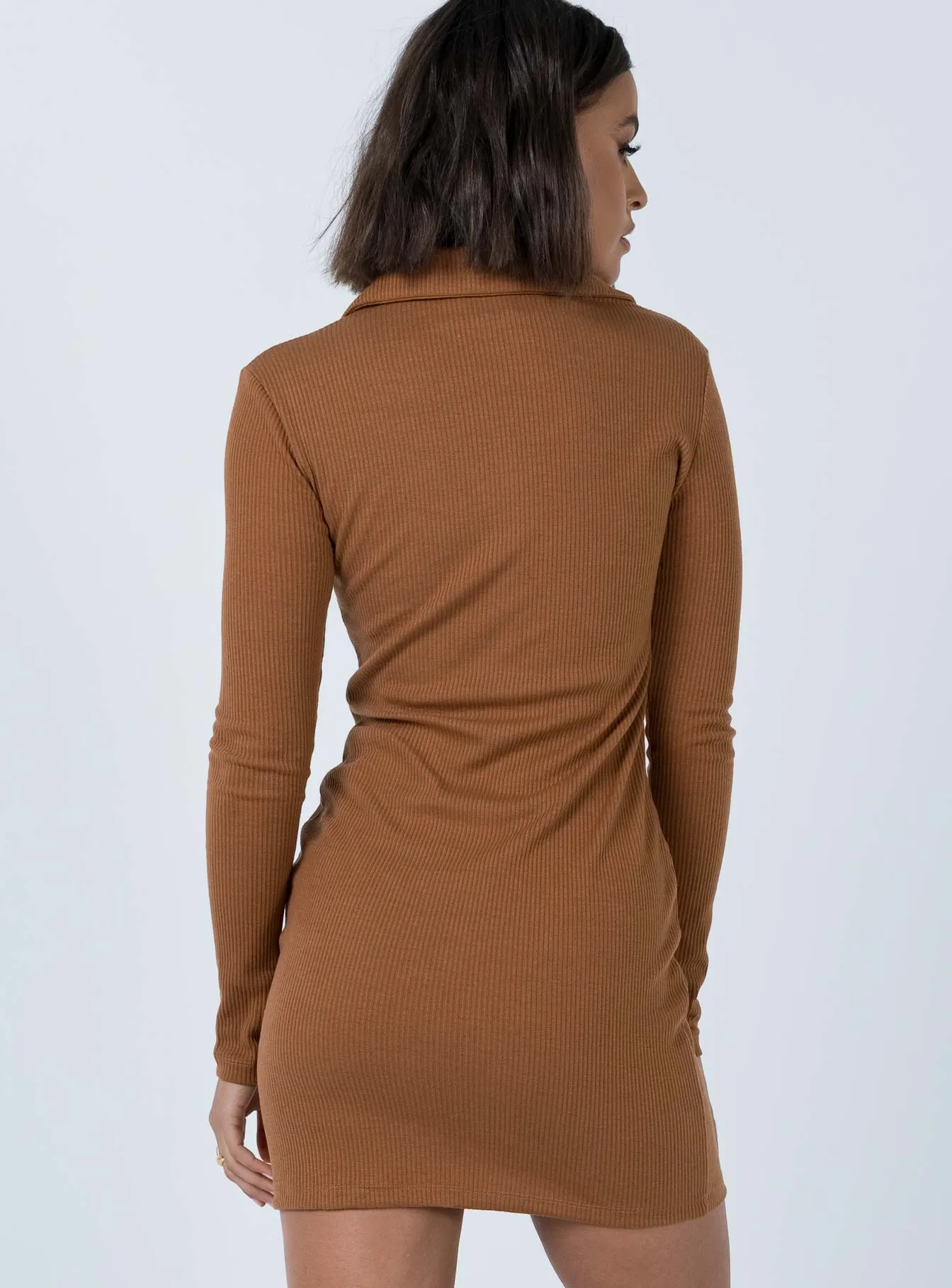 Floral Swing foldable Downtown Mini Dress Brown