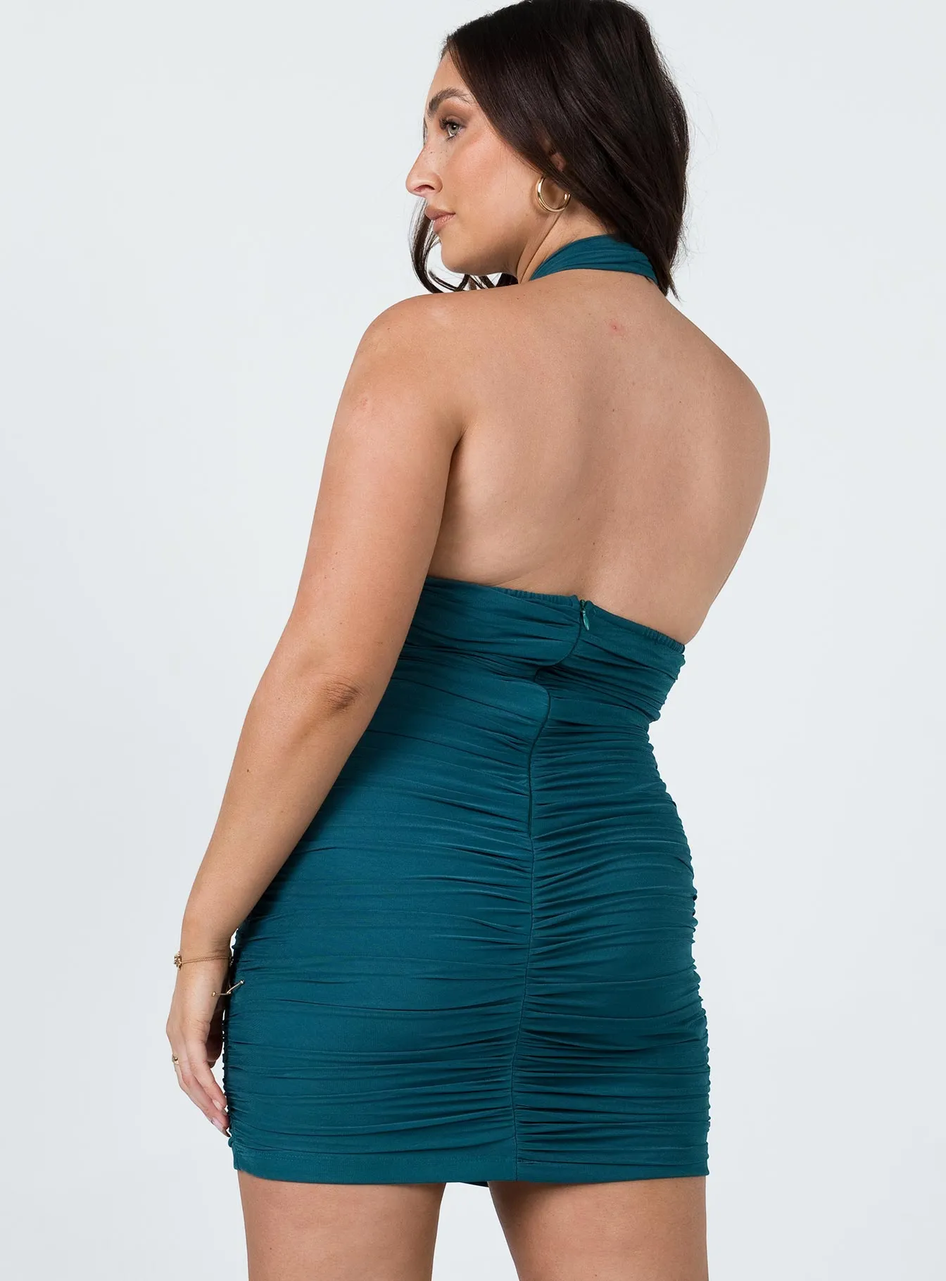 Delani Mini Dress Green Polished Design