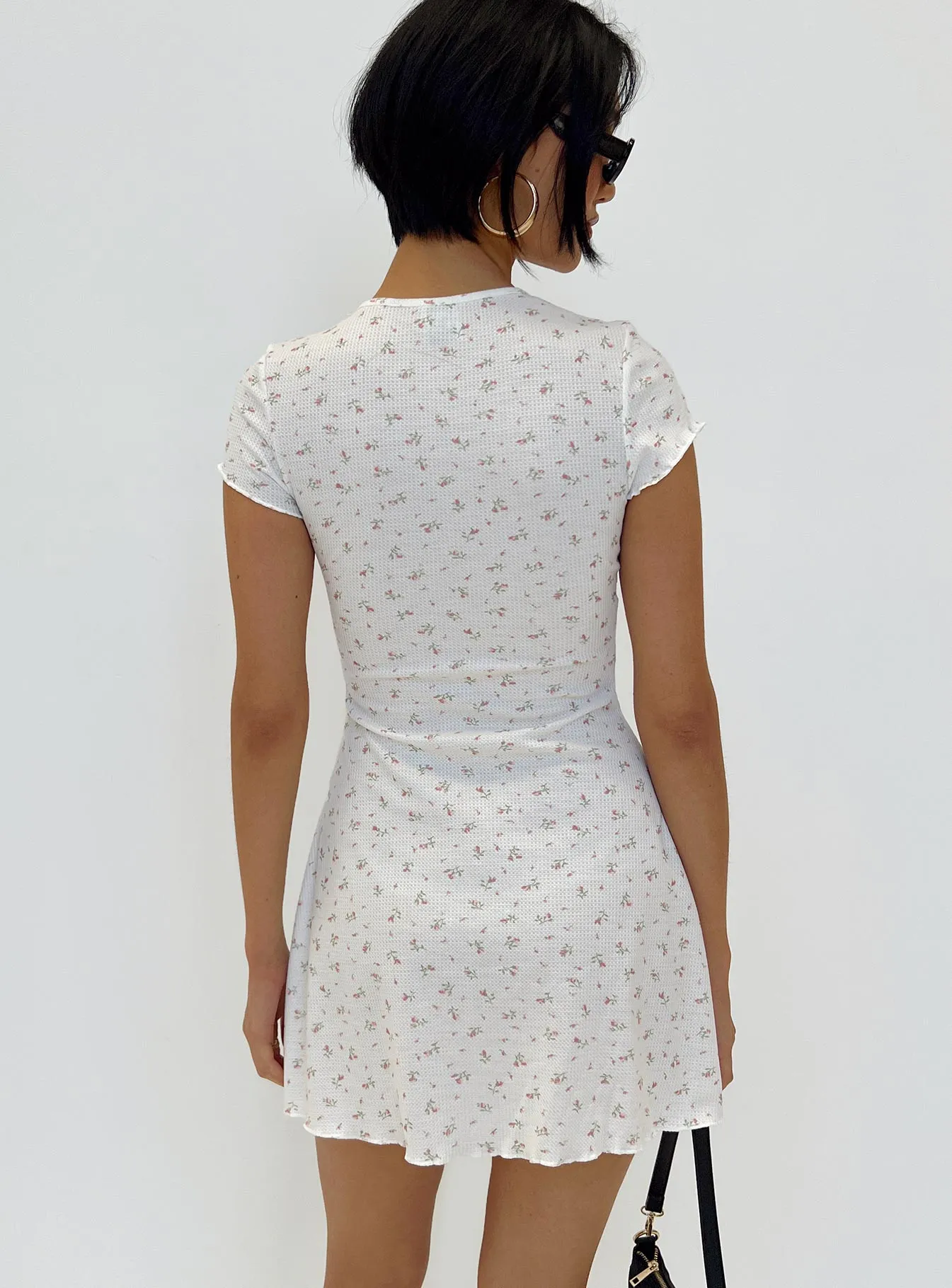 Patton Mini Dress White Floral Relax Style