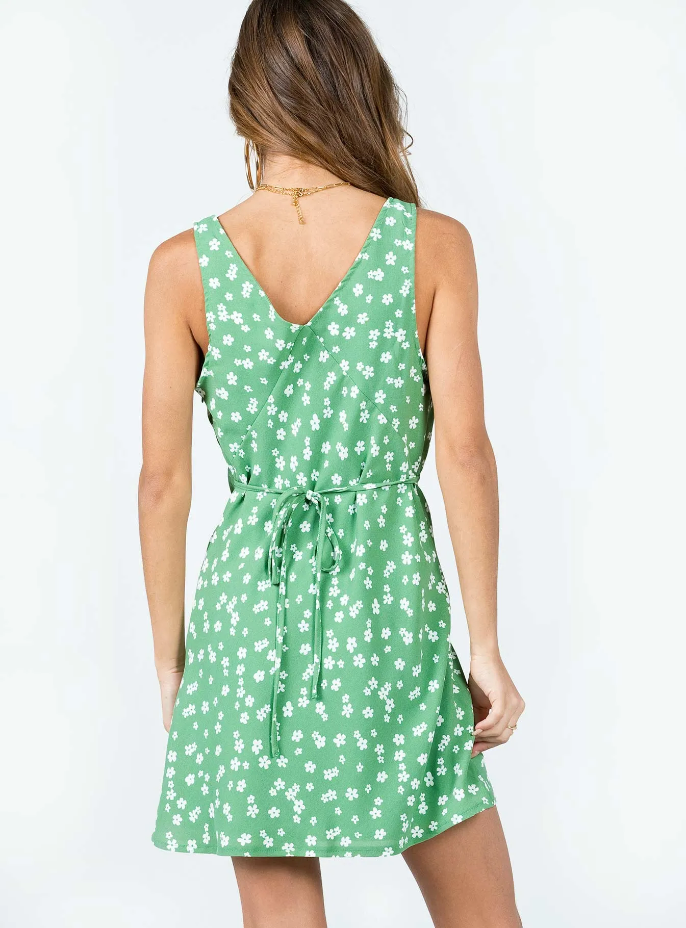 Statement Mood Nellie Mini Dress Sage Floral