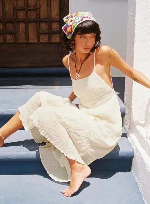 Ricci Maxi Dress Ivory Light Layers Fashionable appearance