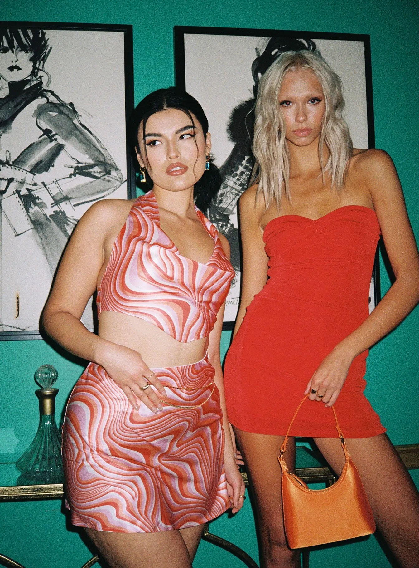 Henriette Mini Dress Red Silky Shape