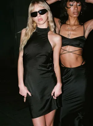 Stylish Appeal Take Me Back Mini Dress Black