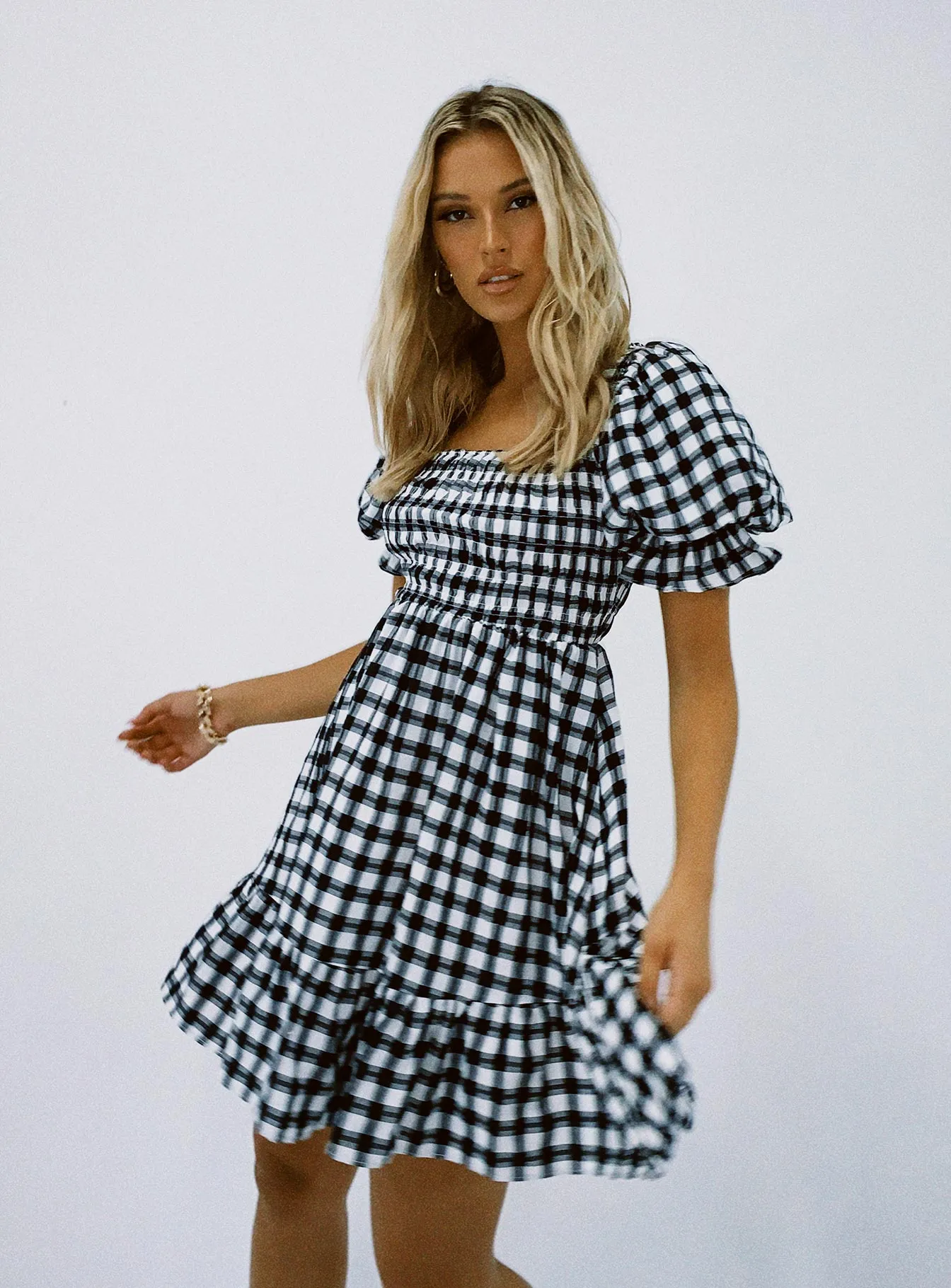 Urban Drape Adelio Mini Dress Black / White