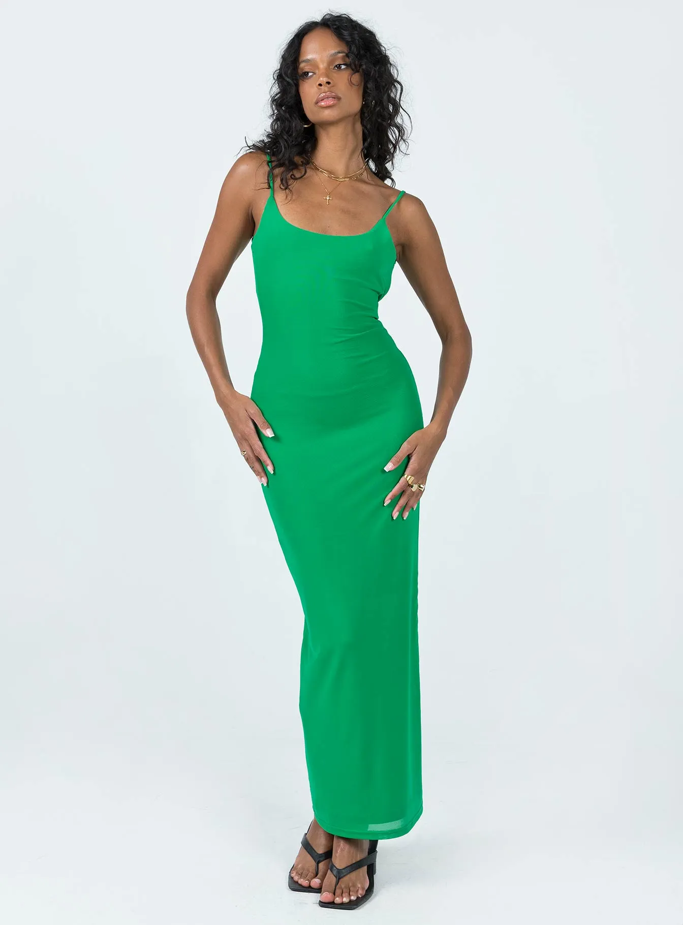 Natural Tones Knox Maxi Dress Green