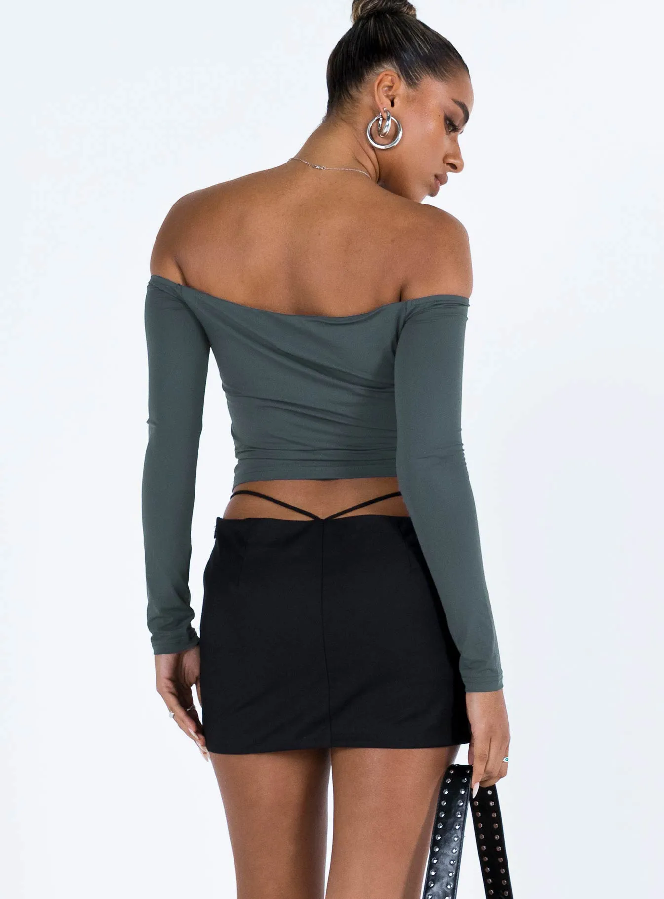 Cool Touch Trendy Outfit Diez Mini Skirt Licorice
